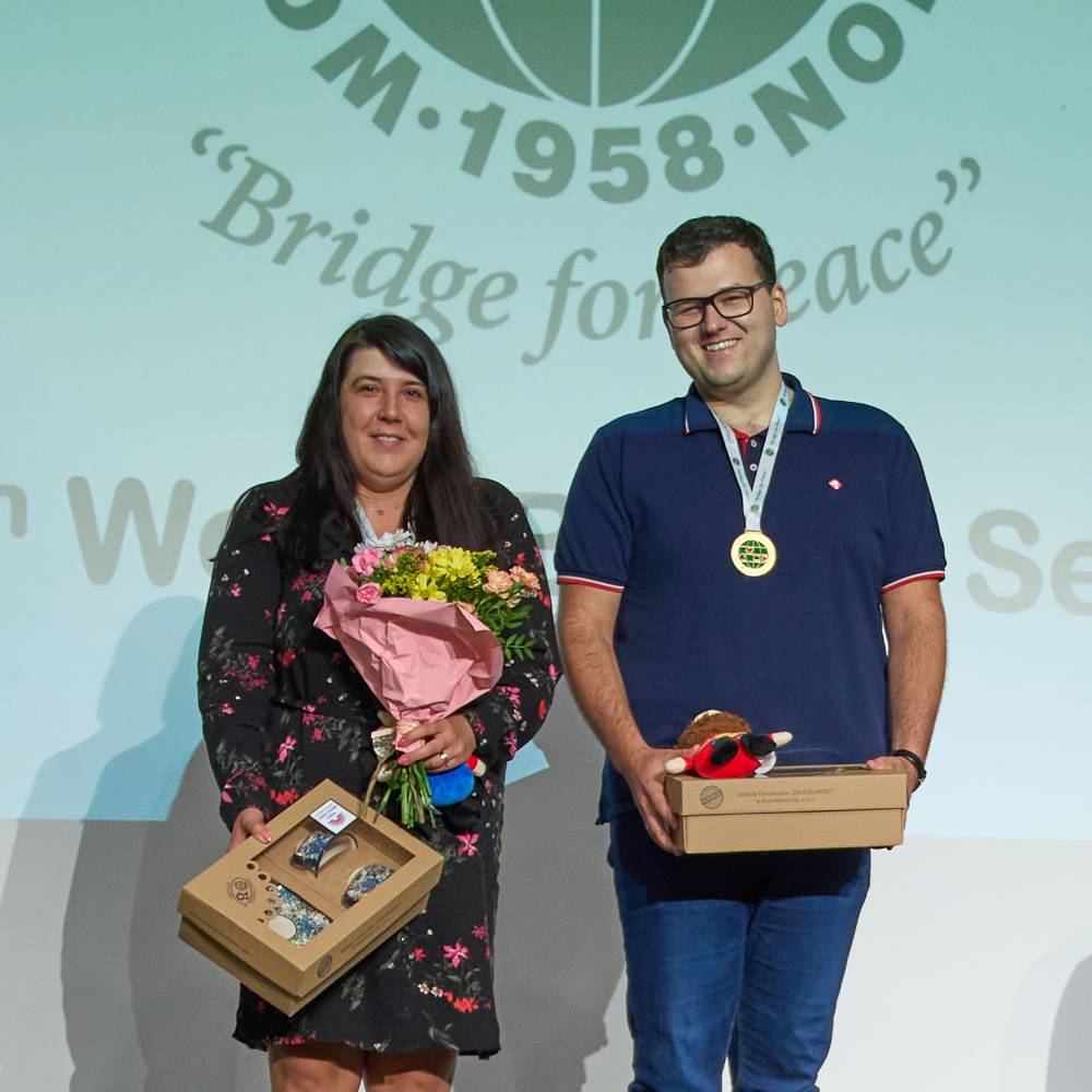 Mistrzowie świata par mikstowych - Justyna Żmuda i Michał Klukowski.